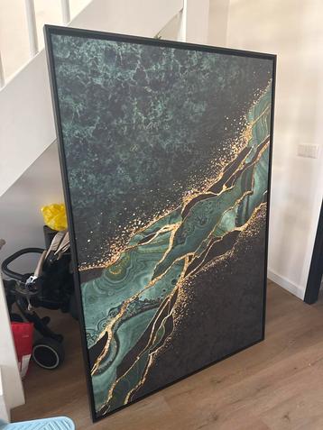 ️ Te koop:XL Canvas Schilderij Green Stone” 100150 cm beschikbaar voor biedingen