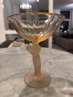 Vintage Art Nouveau Frosted Glass Bon Bon Dish by Kromer, Antiek en Kunst, Ophalen of Verzenden