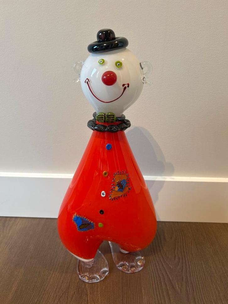 H.W. Handorf Glazen Clown - Gesigneerd Kunstobject, Antiek en Kunst, Antiek | Glas en Kristal, Ophalen of Verzenden