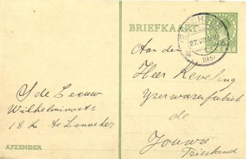 S. de Leeuw, Lonneker - 08.1932 - briefkaart beschikbaar voor biedingen