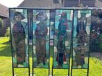 == 12 unieke glas in lood panelen - Fr. Cox 1954 ==, Ophalen