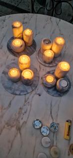 Vintage marmeren waxinelicht, Ophalen of Verzenden, Zo goed als nieuw
