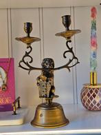 Vintage Messing Amsterdamse Leeuw Kandelaar, Antiek en Kunst, Antiek | Kandelaars, Ophalen of Verzenden, Koper of Brons