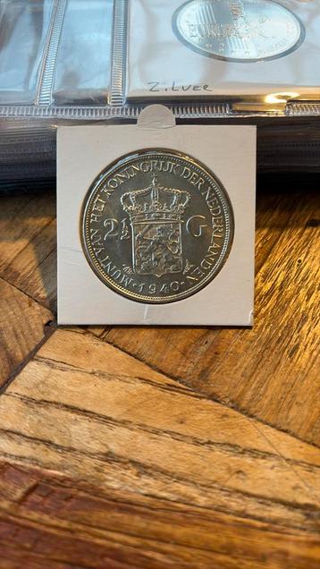 2 1/2 gulden Nederland 1940 in top kwaliteit - UNC - zilver beschikbaar voor biedingen