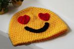 Gehaakte nieuwe smiley muts, muts gezichtje, nieuw, Kinderen en Baby's, Kinderkleding | Mutsen, Sjaals en Handschoenen, Jongen of Meisje