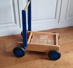 Loopwagen / Duwwagen met Houten Blokken, Ophalen, Gebruikt, Duw- of Trekspeelgoed