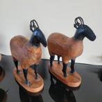 Houten Schapen Beelden Set, Verzamelen, Beelden en Beeldjes, Ophalen of Verzenden, Zo goed als nieuw, Dier
