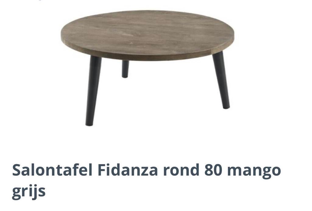 Salontafel Fidanza van Pronto 80 cm, Ophalen, 50 tot 100 cm, Rond, Zo goed als nieuw