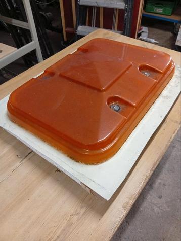 Vintage Polar  caravan Dakluik / Dakraam Oranje 55x40cm beschikbaar voor biedingen