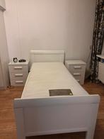 Hoog/laag senioren eenpersoons bed, Ophalen, 90 cm, Eenpersoons, Wit