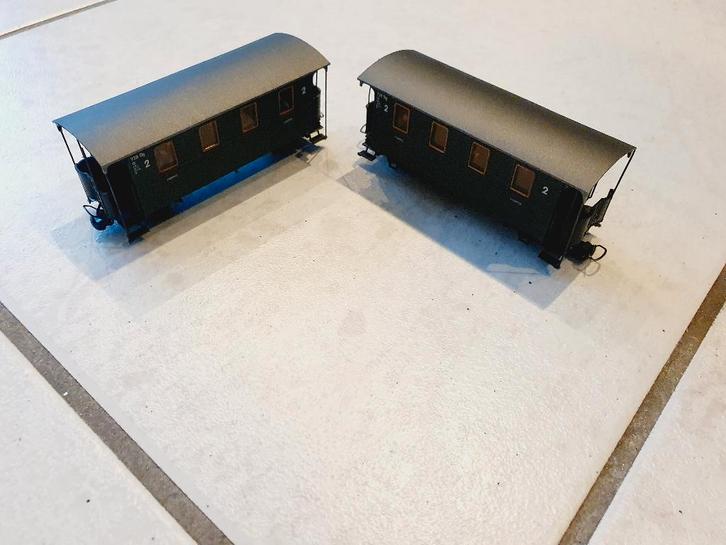 2x BEMO H0e wagen 3003, Hobby en Vrije tijd, Modeltreinen | H0, Zo goed als nieuw, Wagon, Gelijkstroom, Overige merken, Analoog