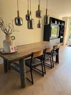 Design Eetkamertafel met Stoelen & Bank De Branding, Ophalen, Industrieel