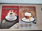 2 emaille platen, cappuccino, cafe latte, Ophalen of Verzenden