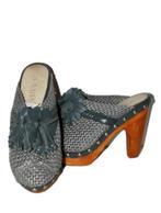 Supertrash clogs, sandalen, grijs/zilver, Mt. 37, Kleding | Dames, Supertrash, Verzenden, Sandalen of Muiltjes, Zo goed als nieuw