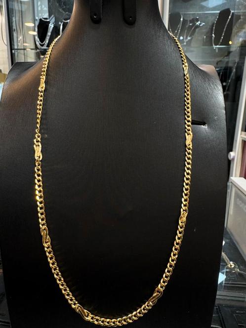 Prachtige 14 karaat goud ketting nieuw 55 cm, Sieraden, Tassen en Uiterlijk, Kettingen, Nieuw, Goud, Goud, Ophalen of Verzenden