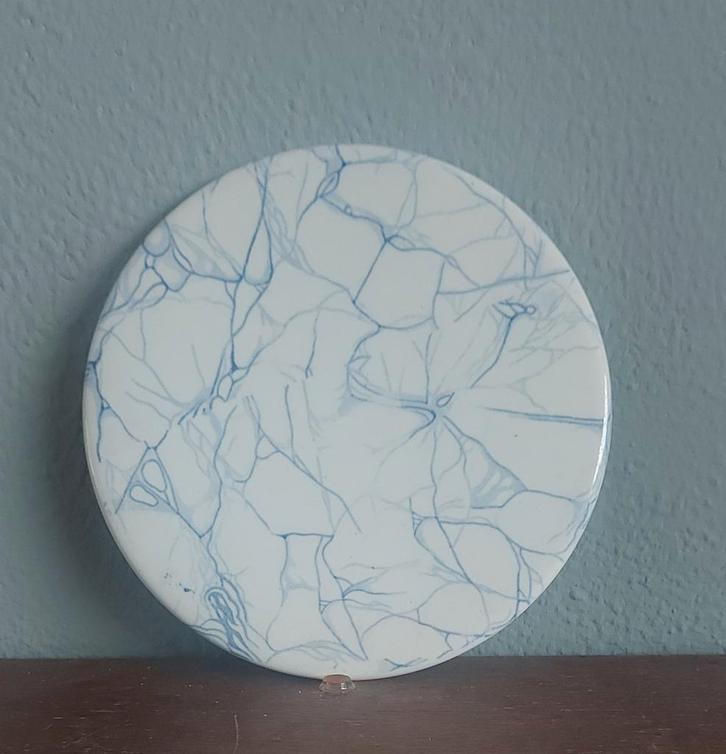 Aardewerk onderzetter van regout decor marmer, Antiek en Kunst, Antiek | Keramiek en Aardewerk, Ophalen of Verzenden