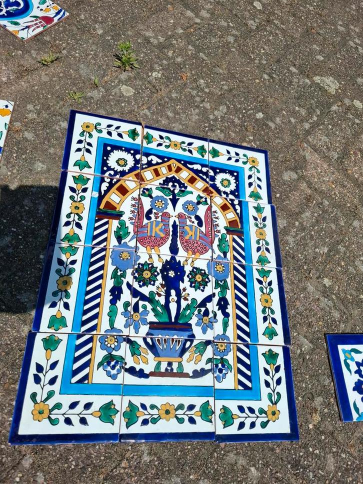 Handgemaakt en handgeschilderd wand/muur keramiek, Tuin en Terras, Tuinwanddecoratie, Ophalen