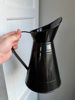 Zwart zwarte gieter vaas kan decoratie vintage stijl, Ophalen of Verzenden, Zo goed als nieuw, Kunststof