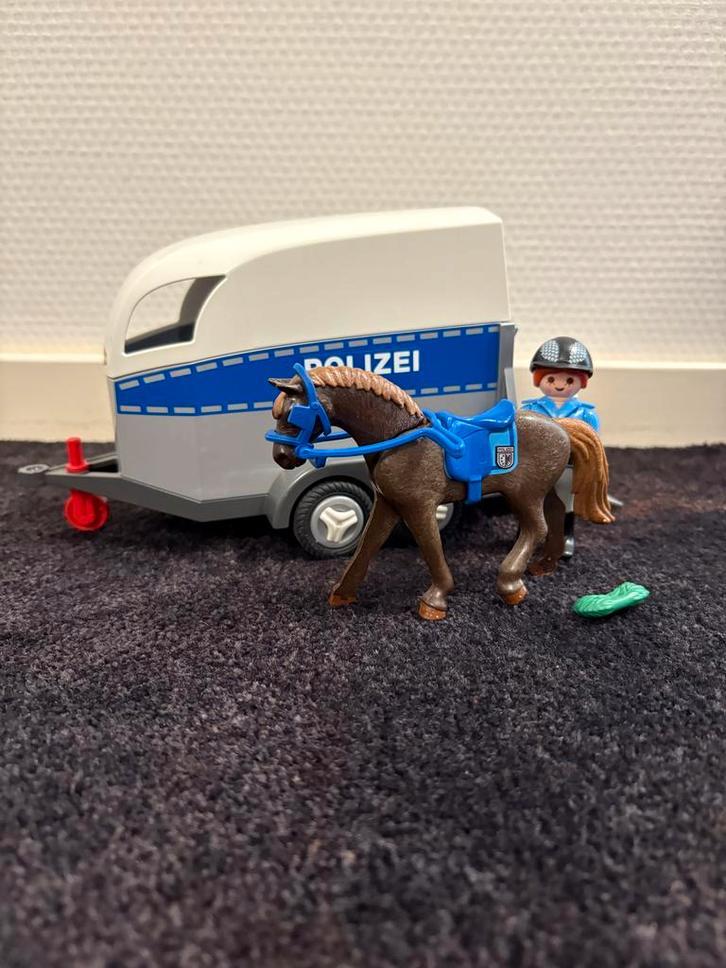 Playmobil 6922 Bereden Politie met Trailer, Kinderen en Baby's, Speelgoed | Playmobil, Gebruikt, Complete set, Ophalen
