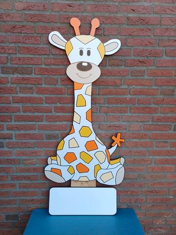 Geboortebord giraf inclusief naambord en paal  beschikbaar voor biedingen