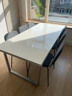 Eettafel + 6 stoelen GRATIS AFHALEN, Huis en Inrichting, Tafels | Eettafels, Kunststof, 100 tot 150 cm, Ophalen of Verzenden, Zo goed als nieuw