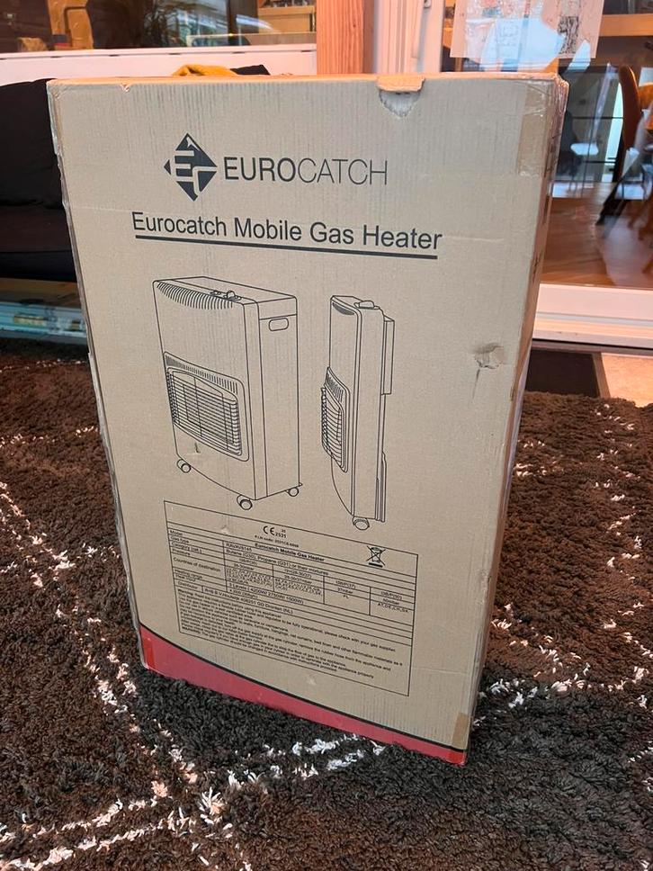 NIEUW | Eurocatch Mobile gaskachel incl slang en drukregel.., Huis en Inrichting, Kachels, Zo goed als nieuw, Gaskachel, Gas, Ophalen of Verzenden