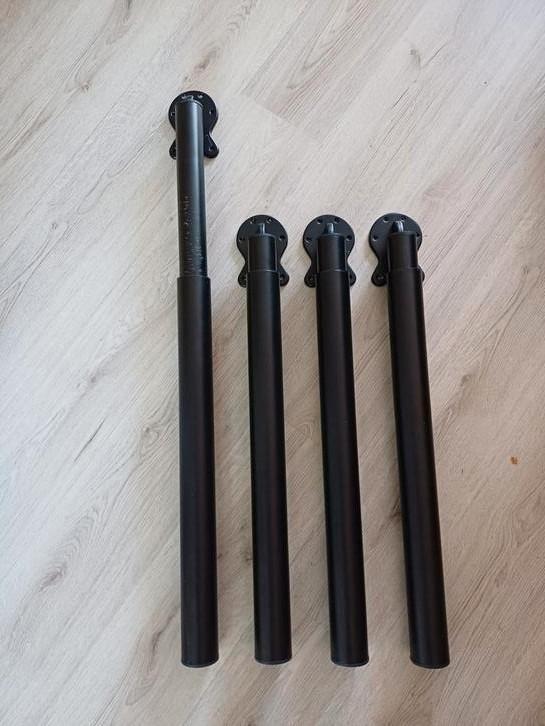 Klap en uitdraaipoten / 2 sets van 4 stuks !, Huis en Inrichting, Tafelonderdelen, Gebruikt, Rond, Metaal, Ophalen of Verzenden