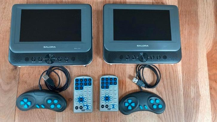Salora DVP7748DUO+GC 2 Portable DVD Spelers met Games, Audio, Tv en Foto, Dvd-spelers, Zo goed als nieuw, Dvd-speler, Overige merken
