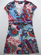 Daybreak stretch jurk bloem rood blauw roze zwart wit 38 M, Kleding | Dames, Blauw, Maat 38/40 (M), Ophalen of Verzenden