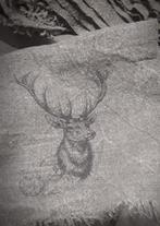 Shabby doek met rendier bedrukt, Www.jufbrocante.nl, Www.jufbrocante.nl, Nieuw, Ophalen of Verzenden