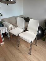 Vintage witte stoelen - set van 6, Huis en Inrichting, Stoelen, Ophalen, Gebruikt, Wit, Metaal