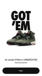 Jordan 4 undefeated 43, Overige kleuren, Nike Jordan, Nieuw, Ophalen of Verzenden