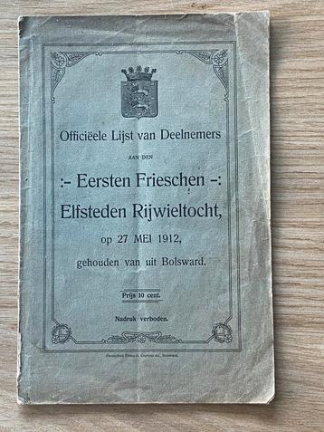 Boekje Eerste Fiets Elfstedentocht Bolsward 1912 beschikbaar voor biedingen