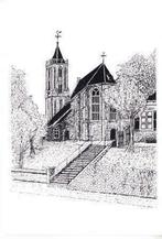 AMERONGEN,- Andrieskerk. Tekening J. Sinke. Kruiningen.12-01, Ophalen of Verzenden, 1980 tot heden, Gelopen, Utrecht
