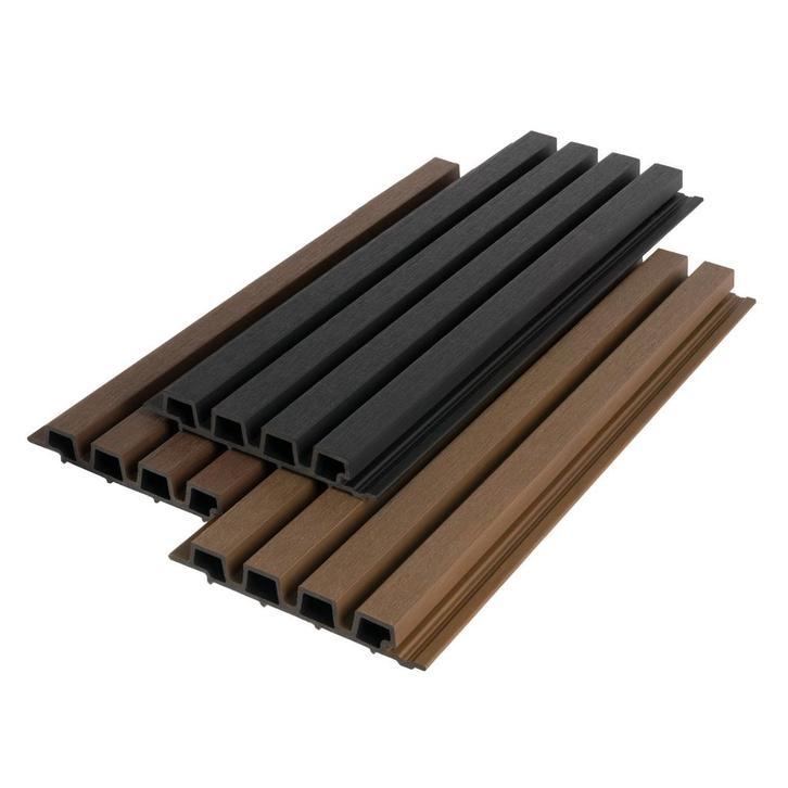 Composiet Gevelbekleding Panelen (33mm) | Walnoot,Teak,Zwart, Tuin en Terras, Schuttingen, Nieuw, Kunststof, 2 meter of meer, 6 meter of meer