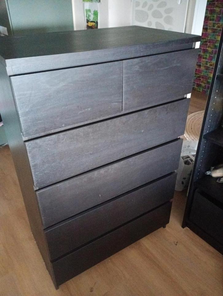 Malm ladekast Ikea 6 lades, Huis en Inrichting, Kasten | Ladekasten, Gebruikt, Minder dan 100 cm, 50 tot 100 cm, 25 tot 50 cm