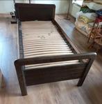 Houten bed een persoons met lattenbodem, 90 cm, Gebruikt, Eenpersoons, Hout