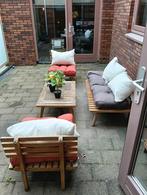 Houten Tuinset, Ophalen, 4 zitplaatsen, Gebruikt, Bank