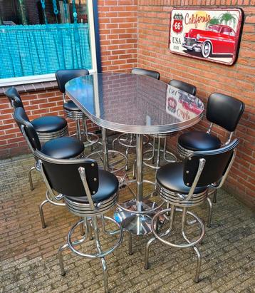 FIFTIES SIXTIES AMERIKAANSE BARKRUKKEN BEL AIR BAR TAFEL  beschikbaar voor biedingen