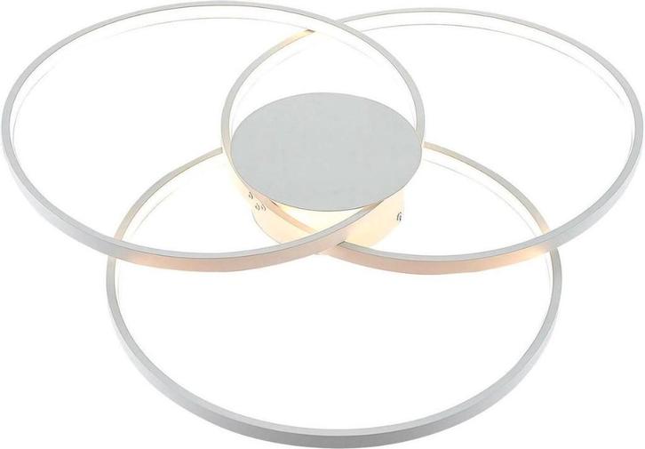 Lindby LED Plafondlamp - 3 Ringen - Wit, Huis en Inrichting, Lampen | Plafondlampen, Zo goed als nieuw, Kunststof, Ophalen of Verzenden