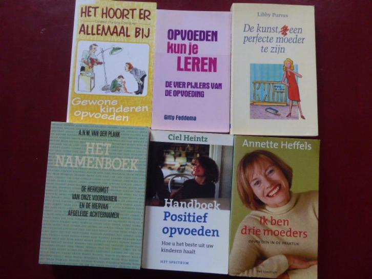 6 boeken over opvoeding; 3 euro per stuk, Boeken, Zwangerschap en Opvoeding, Gelezen, Zwangerschap en Bevalling, Ophalen of Verzenden