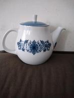 Theepot douwe egberts blauw decor, Antiek en Kunst, Ophalen of Verzenden
