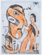 Lucebert Swaanswijk(1924)Ets Aquatint "De Weegschaal"Ges Gen, Antiek en Kunst, Ophalen of Verzenden