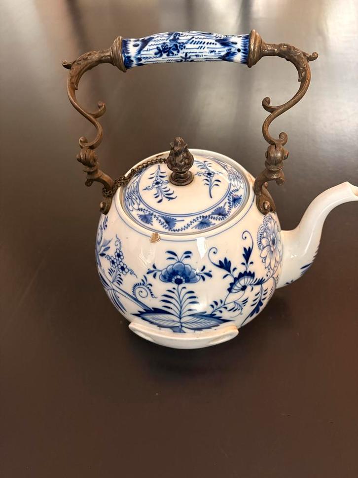 Meissen Theepot Blauw Onion Patroon, Antiek en Kunst, Antiek | Keramiek en Aardewerk, Ophalen of Verzenden
