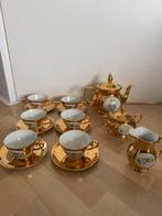 Servies verguld (9 delig) Kahla, Antiek en Kunst, Antiek | Servies compleet, Ophalen of Verzenden