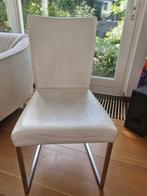 8 eetkamerstoelen Bert Plantagie, Huis en Inrichting, Stoelen, Ophalen, Gebruikt, Wit, Metaal