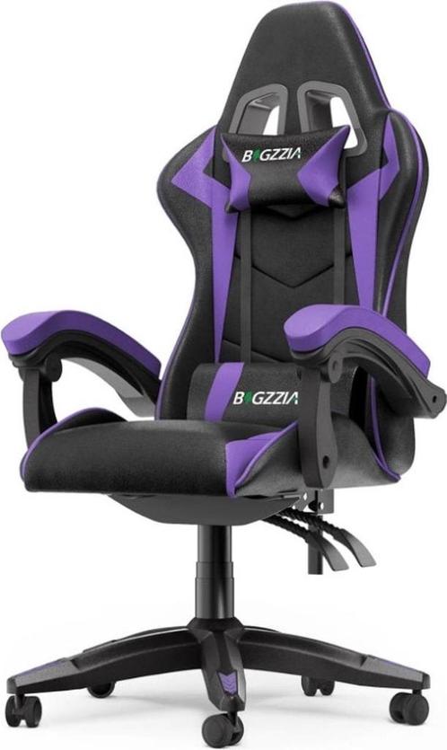 Gaming stoel - Ergonomisch PU-leer - Racestoel Zwart/Paars, Hobby en Vrije tijd, Overige Hobby en Vrije tijd, Nieuw, Verzenden