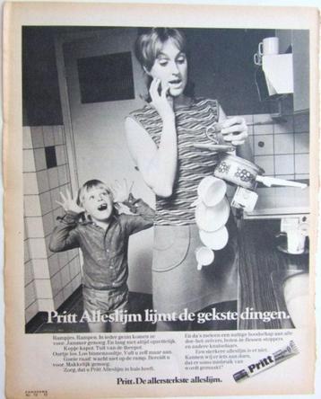 7 vintage advertenties reclames Pritt lijm 71-72 beschikbaar voor biedingen