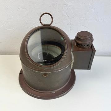 Antieke Koperen Scheepskompas in Binnacle | Classens & Path beschikbaar voor biedingen