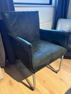 4 Jess Design Leren Stoelen, Huis en Inrichting, Stoelen, Ophalen, Gebruikt, Zwart, Leer